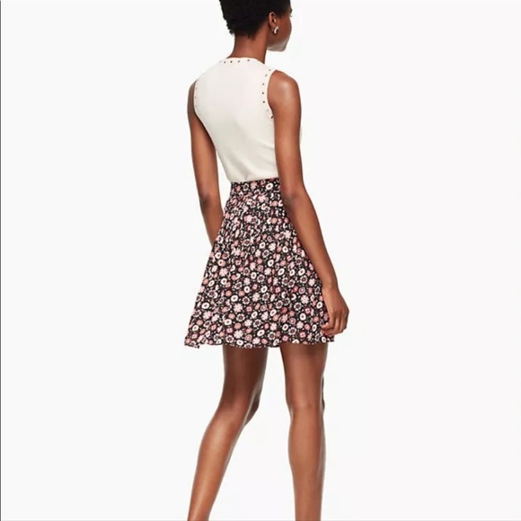 KATE SPADE SHADOW BUDS PLEATED SKIRT SIZE 10 NWT - Picture 4 of 16